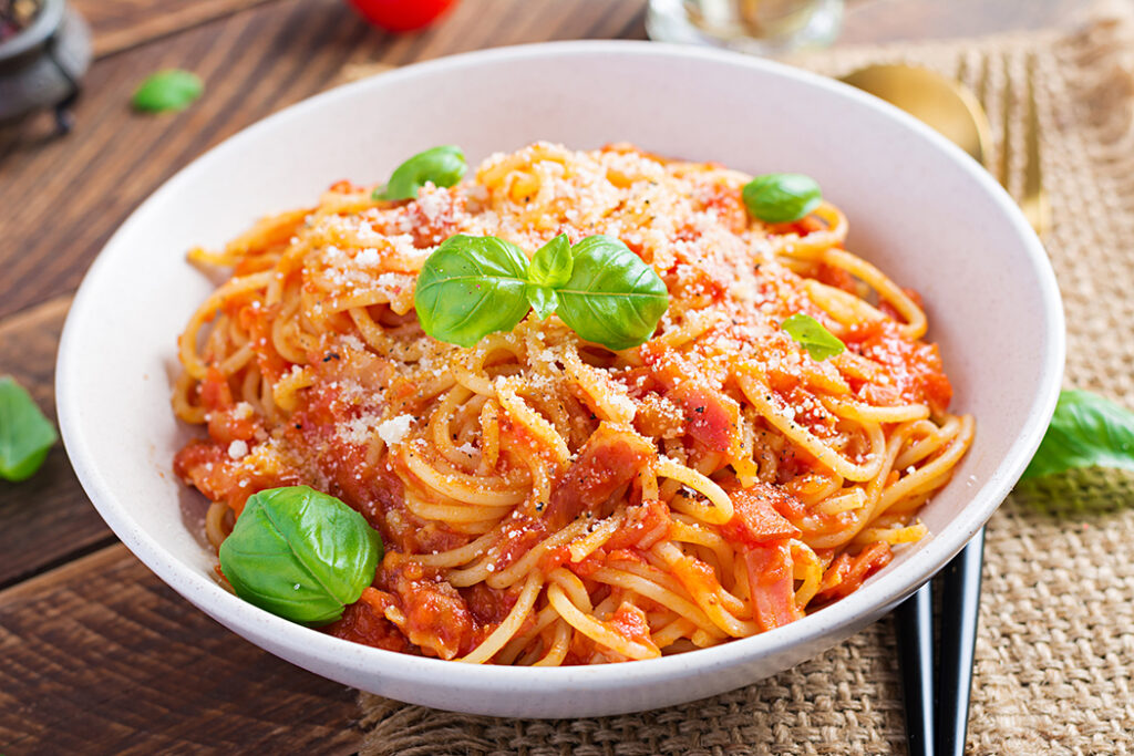 Spaghetti à la Amatriciana